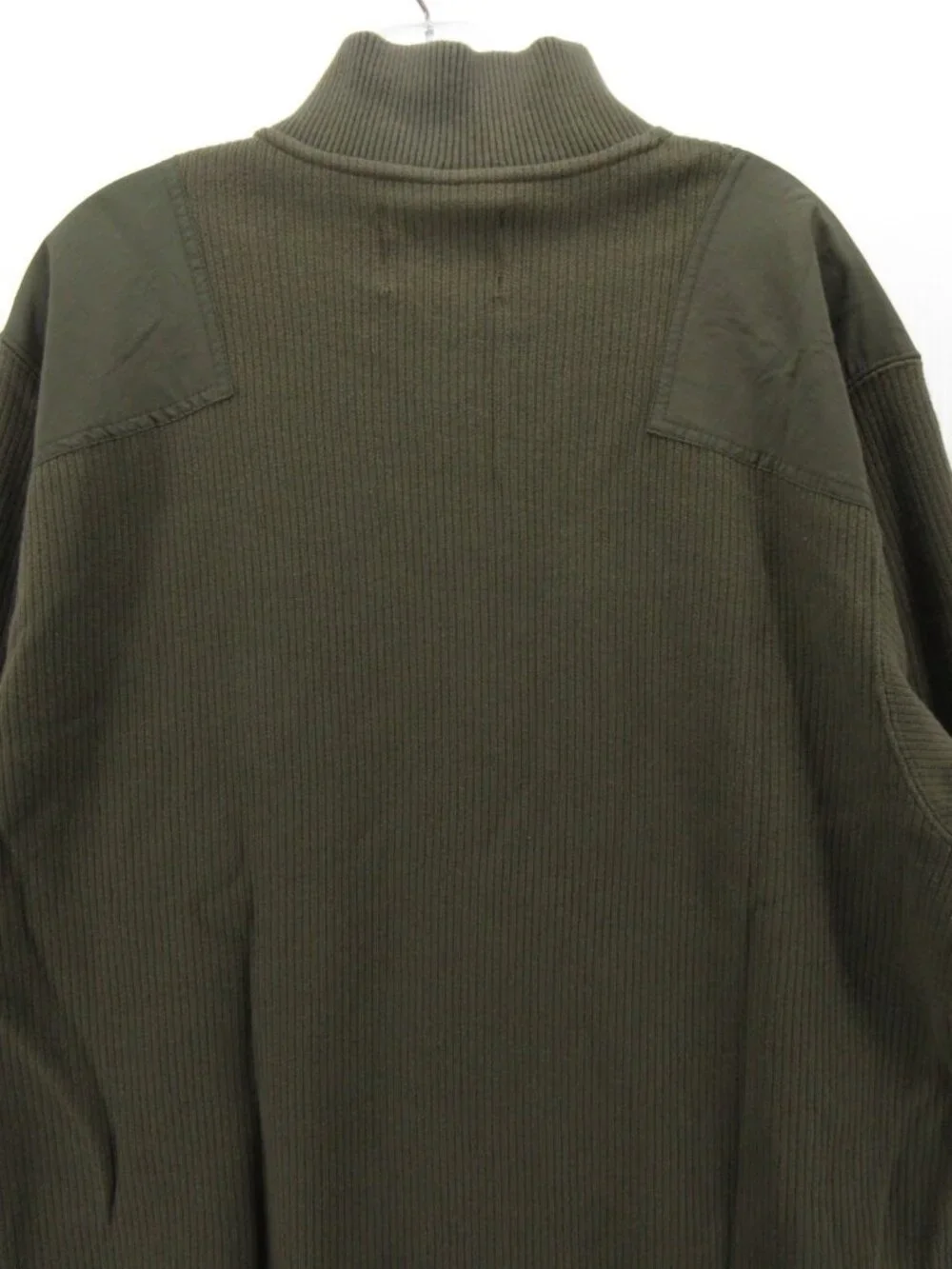 VGT Eddie Bauer Sweater Large Legend 1/4 Zip Military Elbow Patches